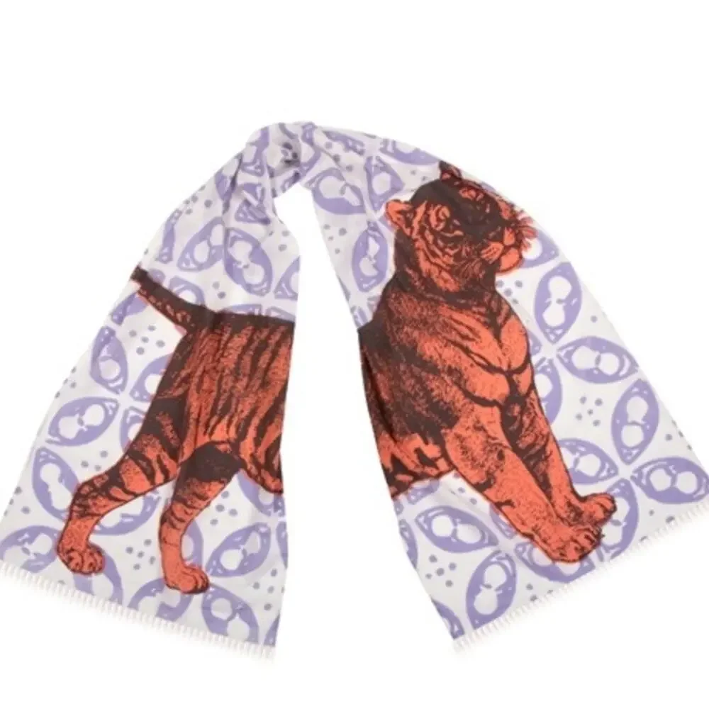 Thomas Paul Scarf TIGER Print 40x80 Wrap Shawl Rare!